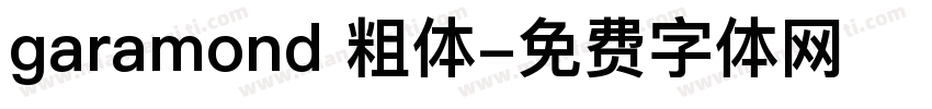 garamond 粗体字体转换